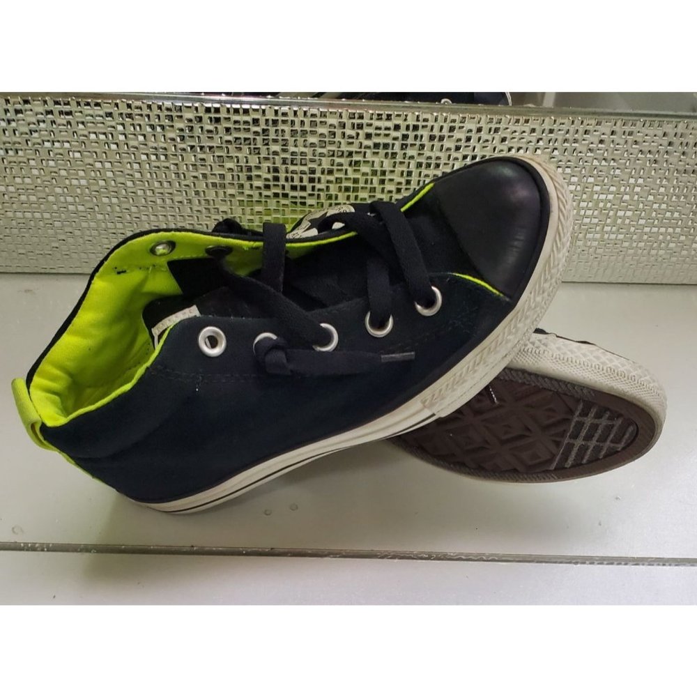 Converse Chuck Taylor All Star Mid Top Sneakers Juniors Sz 2.5 Unisex Neon Green
